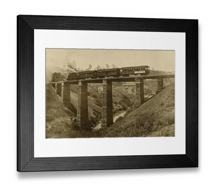 Framed Print : Vintage photo of wellington bridge, nilgiris, tamil nadu, india, asia