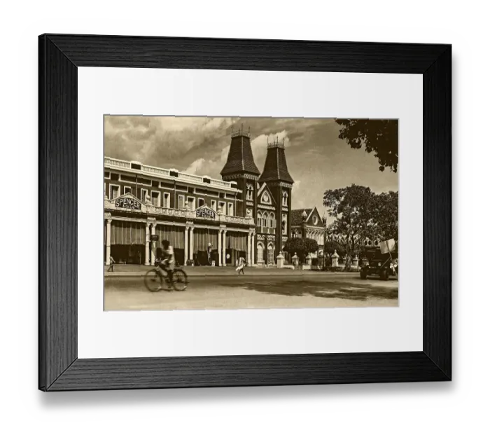 Framed Print : Vintage photo mount road chennai, tamil nadu, india, asia Framed Print : Vintage photo mount road chennai, tamil nadu, india, asia