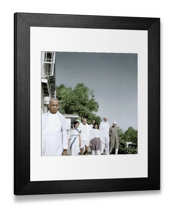 Framed Print : Sardar Vallabhbhai Patel, Mahatma Gandhi, Abdul Ghaffar Khan Jawaharlal Nehru, India, Asia, July 1945, Asia