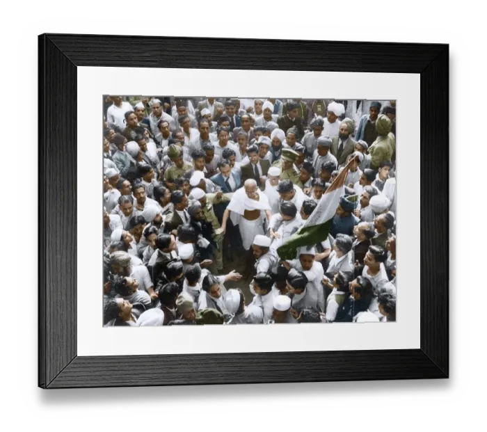 Framed Print : Mahatma Gandhi after meeting British Viceroy, Shimla, Himachal Pradesh, India, Asia, June 24, 1945, Asia