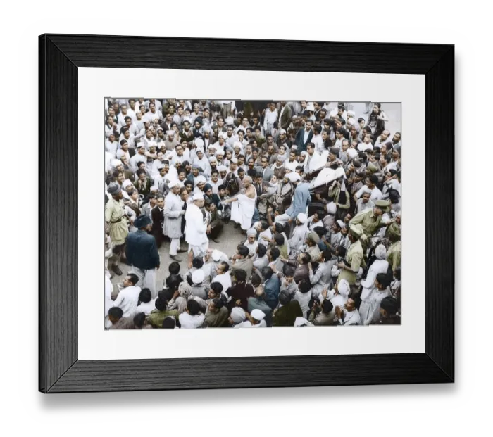 Framed Print : Mahatma Gandhi after meeting British Viceroy, Shimla, Himachal Pradesh, India, Asia, June 24, 1945, Asia