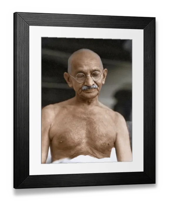 Framed Print : Mahatma Gandhi at public prayer meeting, Rungta House, Mumbai, Maharashtra, India, Asia, September 1944, Asia