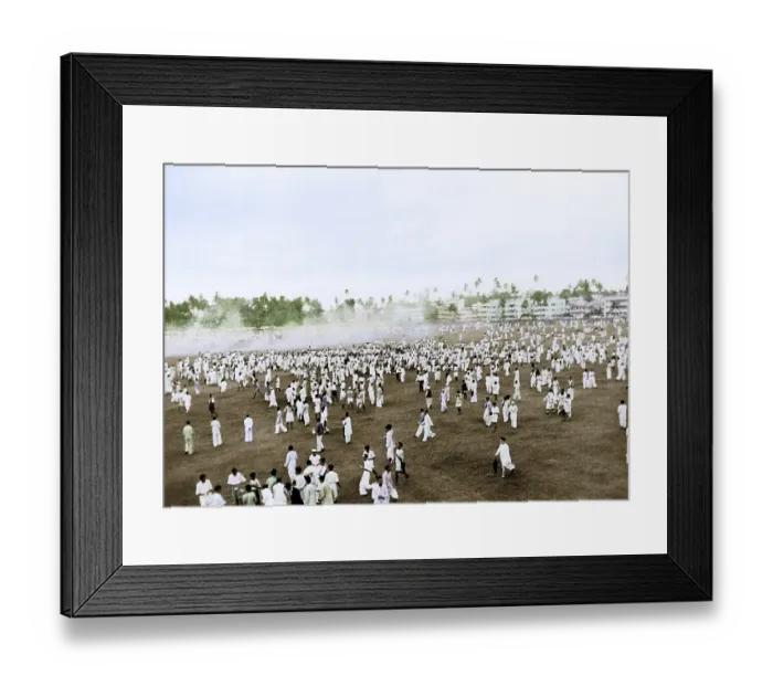 Framed Print : Tear Gas at Gowalia Tank Maidan, Bombay, India, Asia, August 9, 1942, Asia