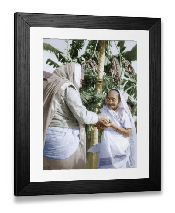 Framed Print : Kasturba Gandhi receiving present at Sevagram Ashram, Wardha, Maharashtra, India, Asia, 1942, Asia Framed Print : Kasturba Gandhi receiving present at Sevagram Ashram, Wardha, Maharashtra, India, Asia, 1942, Asia