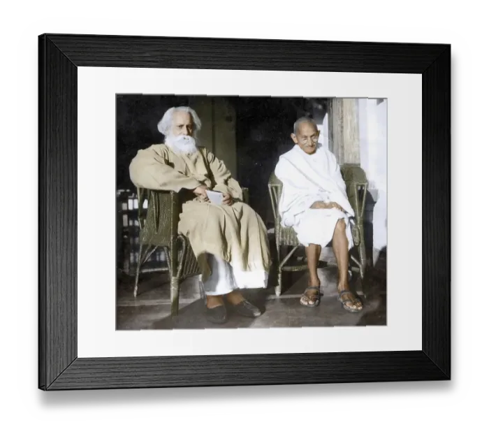 Framed Print : Mahatma Gandhi with Rabindranath Tagore, Santiniketan, West Bengal, India, Asia, February 18, 1940, Asia Framed Print : Mahatma Gandhi with Rabindranath Tagore, Santiniketan, West Bengal, India, Asia, February 18, 1940, Asia