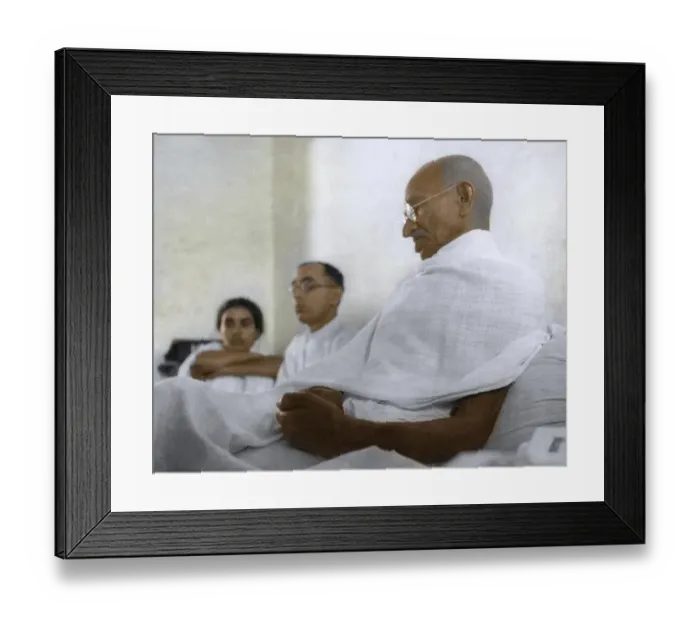 Framed Print : Dr Sushila Nayar Pyarelal Nayar and Mahatma Gandhi at Rajkot, Gujarat, India, Asia, March 3, 1939, Asia Framed Print : Dr Sushila Nayar Pyarelal Nayar and Mahatma Gandhi at Rajkot, Gujarat, India, Asia, March 3, 1939, Asia