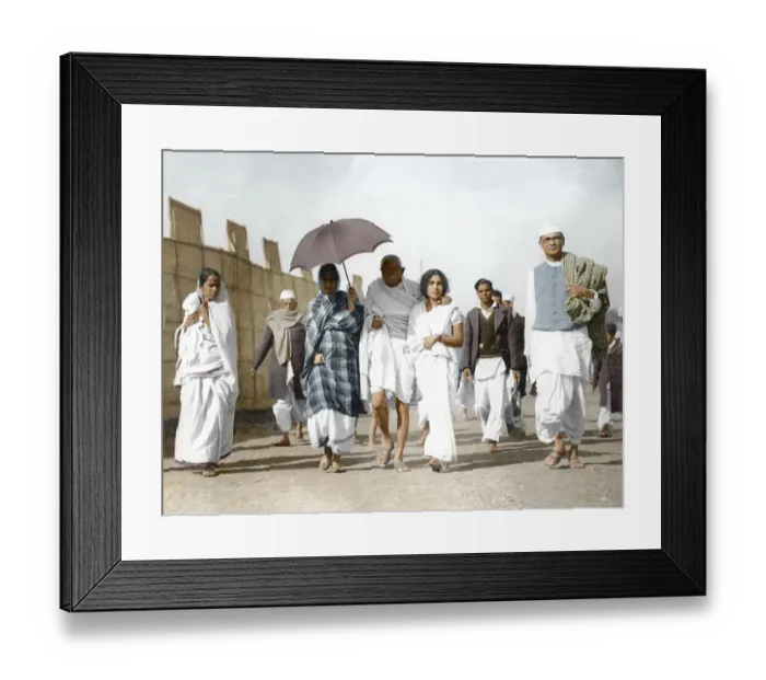 Framed Print : Mahatma Gandhi and others walking on Haripura Congress campus, Gujarat, India, Asia, February 1938, Asia Framed Print : Mahatma Gandhi and others walking on Haripura Congress campus, Gujarat, India, Asia, February 1938, Asia