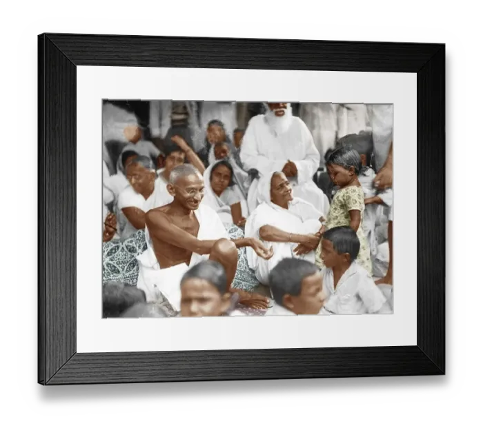 Framed Print : Mahatma and Kasturba Gandhi with Harijan children, Kathiawad, India, Asia, July 1, 1934, Asia Framed Print : Mahatma and Kasturba Gandhi with Harijan children, Kathiawad, India, Asia, July 1, 1934, Asia