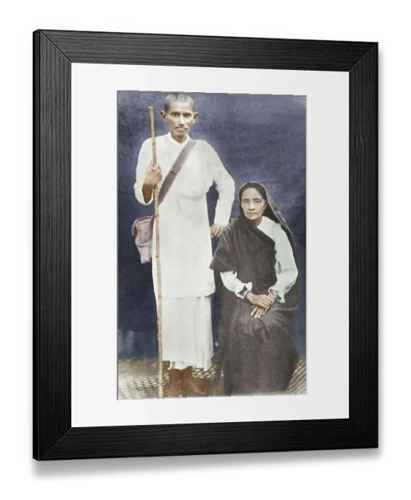Framed Print : Mohandas and Kasturba Gandhi during satyagraha campaign 1914 Framed Print : Mohandas and Kasturba Gandhi during satyagraha campaign 1914