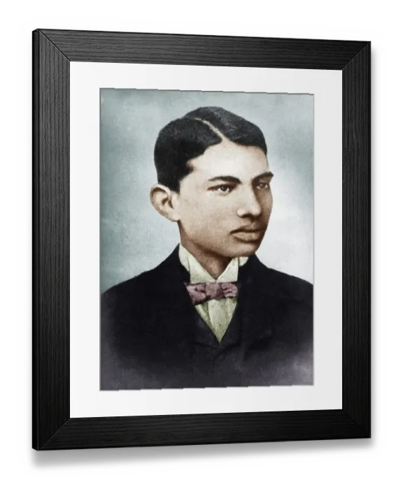 Framed Print : Mahatma Gandhi as a law student in London, England, 1891