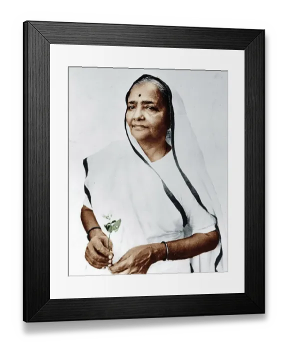 Framed Print : Old vintage photo of Kasturba Gandhi, India, Asia, 1930, Asia