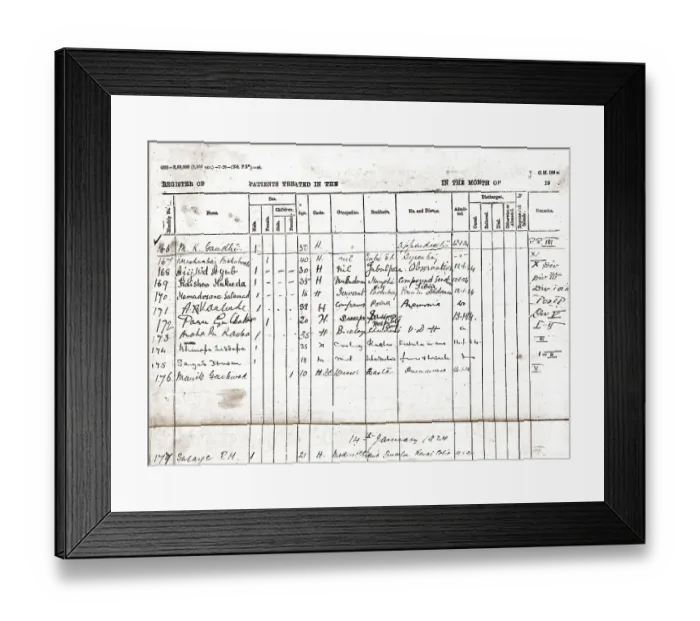Framed Print : Record of Mahatma Gandhi at Sassoon Hospital, Pune, India, Asia, January 1924, Asia Framed Print : Record of Mahatma Gandhi at Sassoon Hospital, Pune, India, Asia, January 1924, Asia