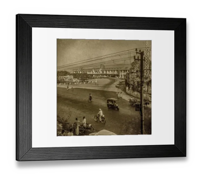 Framed Print : Vintage photo of pune railway station, Maharashtra, India, Asia, 1900s, Asia Framed Print : Vintage photo of pune railway station, Maharashtra, India, Asia, 1900s, Asia