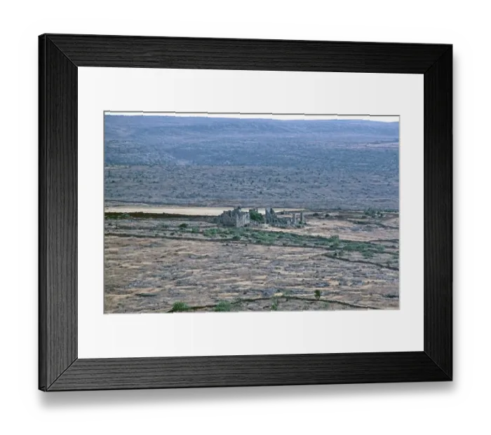 Framed Print : Deir Samaan village, ancient Telanissos, in the plain below the monastery hill, Monastery of St Simeon Stylites, Qalʿat Simʿan, near Aleppo, Syria, May 1987, vintage, retro, old, historical, Asia