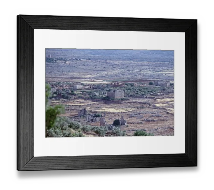 Framed Print : Deir Samaan village, ancient Telanissos, in the plain below the monastery hill, Monastery of St Simeon Stylites, Qalʿat Simʿan, near Aleppo, Syria, May 1987, vintage, retro, old, historical, Asia Framed Print : Deir Samaan village, ancient Telanissos, in the plain below the monastery hill, Monastery of St Simeon Stylites, Qalʿat Simʿan, near Aleppo, Syria, May 1987, vintage, retro, old, historical, Asia