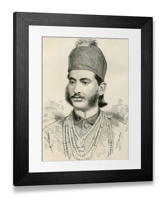 Framed Print : Old vintage photo of Mahbub Ali Khan, Asaf Jah VI Framed Print : Old vintage photo of Mahbub Ali Khan, Asaf Jah VI
