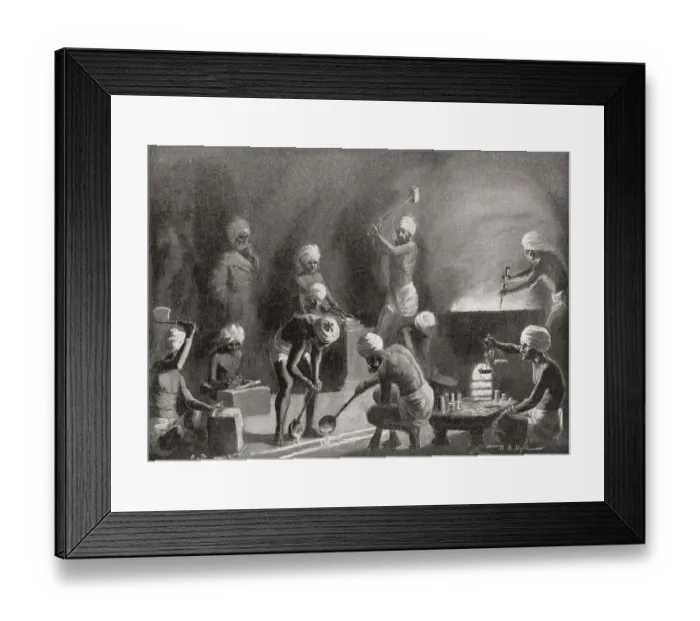 Framed Print : Workers coining money in 1510