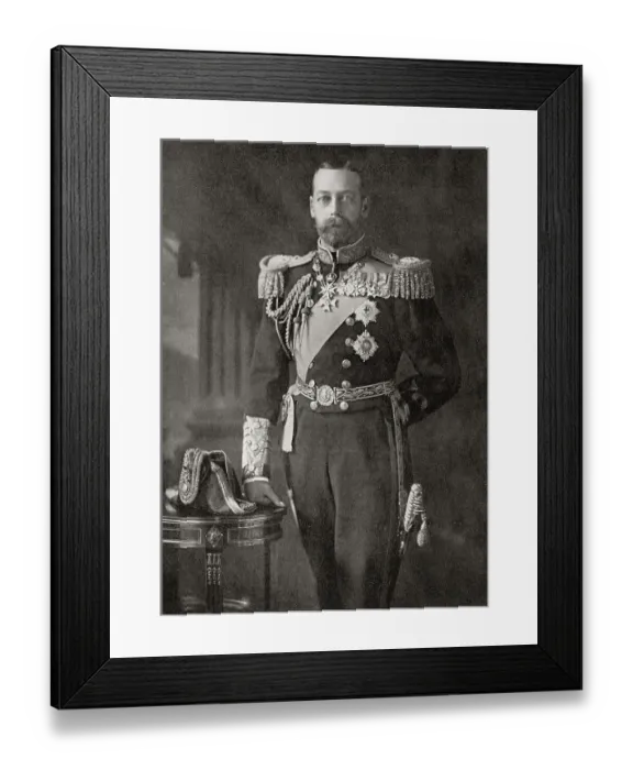 Framed Print : Old vintage photo of George V