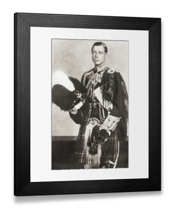 Framed Print : Old vintage photo of Edward VIII