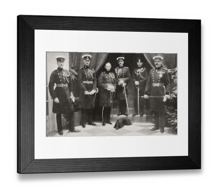 Framed Print : Lord Kitchener with staff, India, Asia