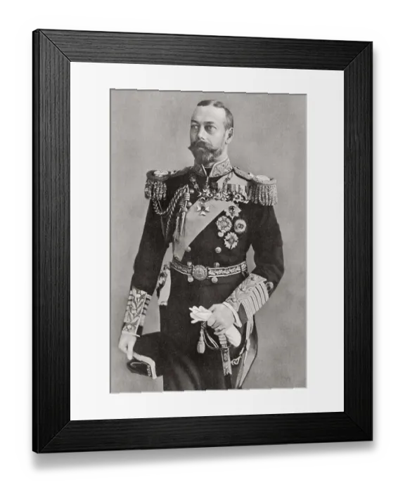 Framed Print : King of United Kingdom, British Dominions, Emperor of India, George V, India, Asia