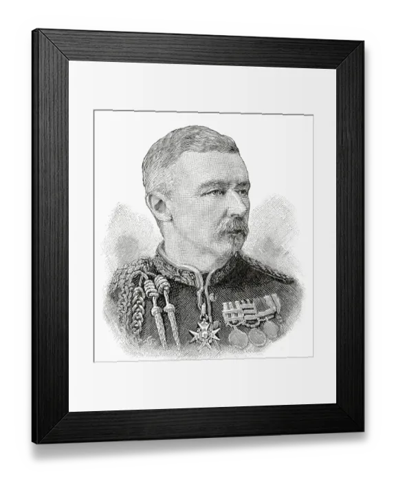 Framed Print : General Sir Robert Cunliffe Low, British officer