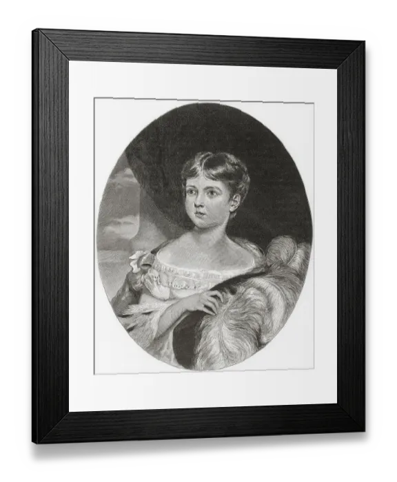 Framed Print : United Kingdom and Ireland and Empress of India Queen Victoria, aged 6, 1819 Framed Print : United Kingdom and Ireland and Empress of India Queen Victoria, aged 6, 1819