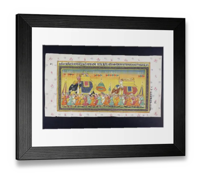Framed Print : Rajasthani miniature painting, Rajasthan, India, Asia