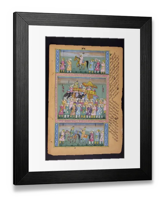 Framed Print : Rajasthani miniature painting, Rajasthan, India, Asia