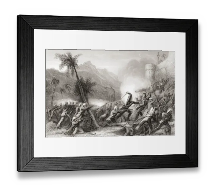Framed Print : Repelling sortie before Delhi, India, Asia Framed Print : Repelling sortie before Delhi, India, Asia