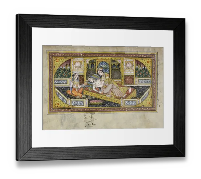 Framed Print : Rajasthani miniature painting, Rajasthan, India, Asia