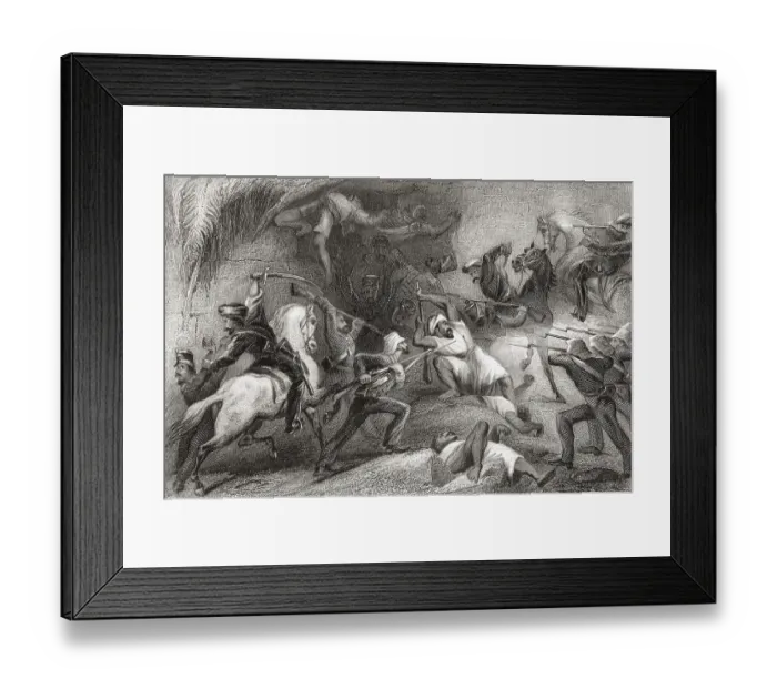 Framed Print : Repulse of sortie from Delhi, India, Asia Framed Print : Repulse of sortie from Delhi, India, Asia