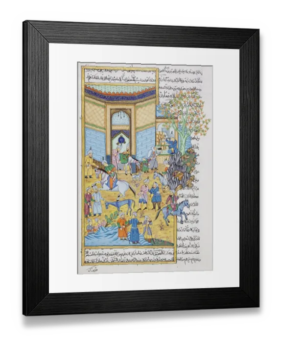 Framed Print : Rajasthani miniature painting, Rajasthan, India, Asia