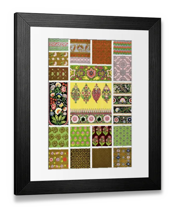 Framed Print : Grammar of Ornament by Owen Jones published by Day & Son London 1865