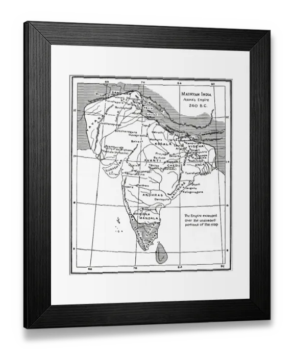 Framed Print : Map of Mauryan India Framed Print : Map of Mauryan India