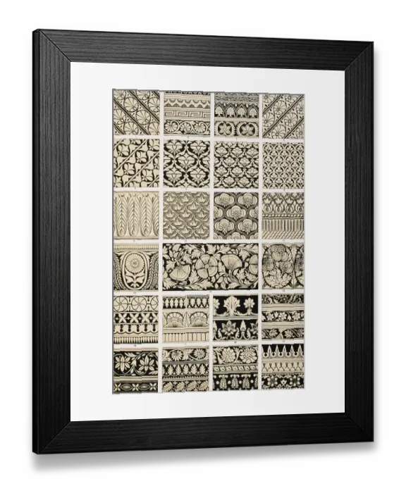 Framed Print : Grammar of Ornament by Owen Jones published by Day & Son London 1865 Framed Print : Grammar of Ornament by Owen Jones published by Day & Son London 1865