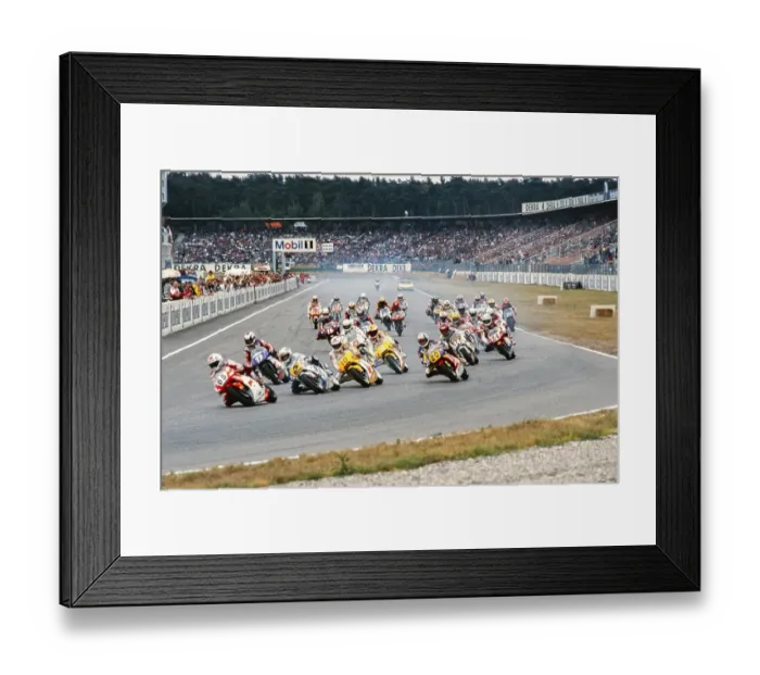 Framed Print : Motorbike World Championship, GP of Germany, start 250 ccm, Hockenheimring, 13 June 1993