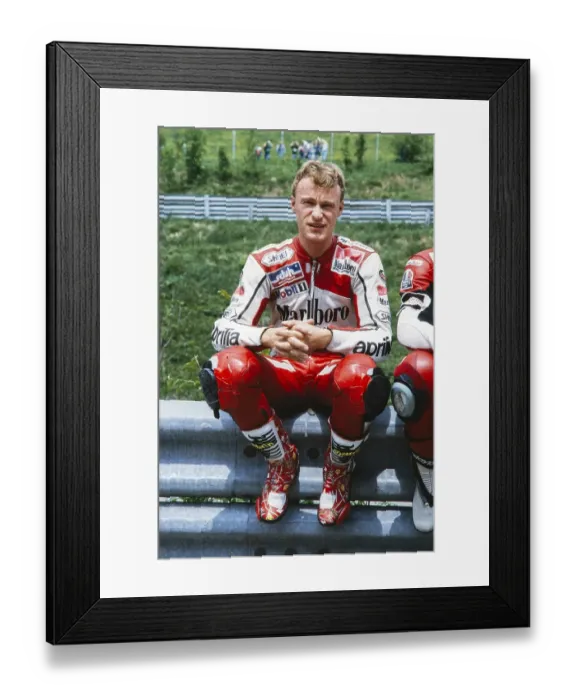 Framed Print : Ralf Waldmann (DEU), Motorcycle World Championship, Aprilia 125, GP of Austria, Salzburgring, 16.05.1993