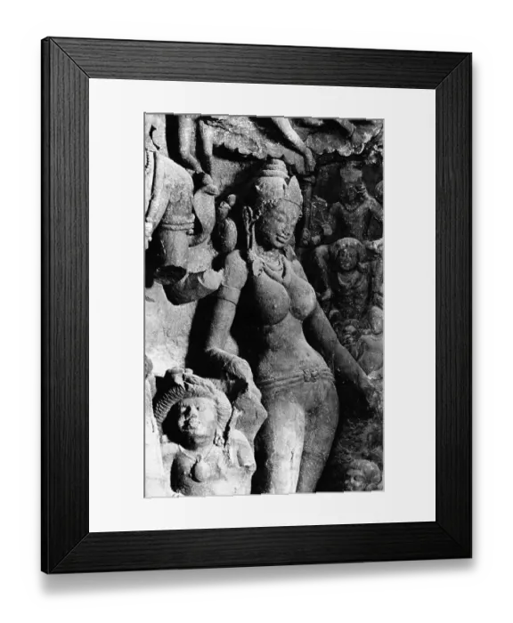 Framed Print : Gangadhara, Elephanta Caves, Bombay, Mumbai, Maharashtra, India, 1977, Asia