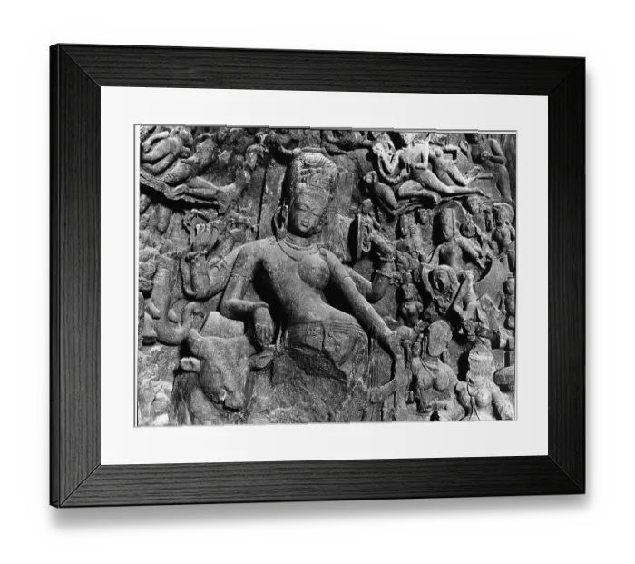 Framed Print : Ardhanarisvara, Elephanta Caves, Bombay, Mumbai, Maharashtra, India, Asia, 1977, Asia Framed Print : Ardhanarisvara, Elephanta Caves, Bombay, Mumbai, Maharashtra, India, Asia, 1977, Asia
