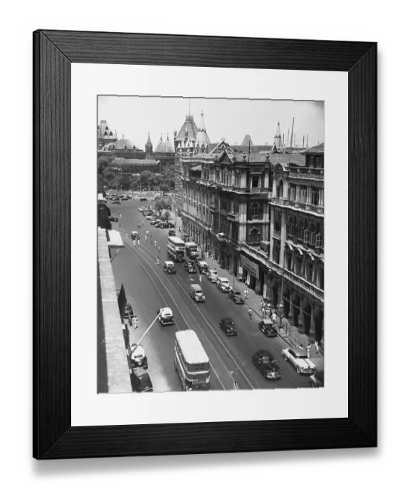 Framed Print : Dadabhai Naoroji Road, Bombay, Mumbai, Maharashtra, India, Asia, 1952, Asia