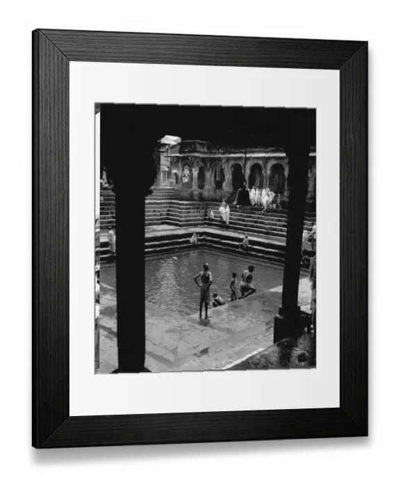 Framed Print : Bathing Pond, Nasik, Maharashtra, India, Asia, 1956, Asia