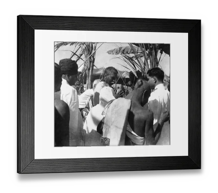 Framed Print : First President Dr. Rajendra Prasad installation ceremony of new Somnath Temple, Saurashtra, Gujarat, India, Asia, 1950, Asia