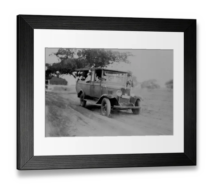 Framed Print : Satyagrahis going by car 1930