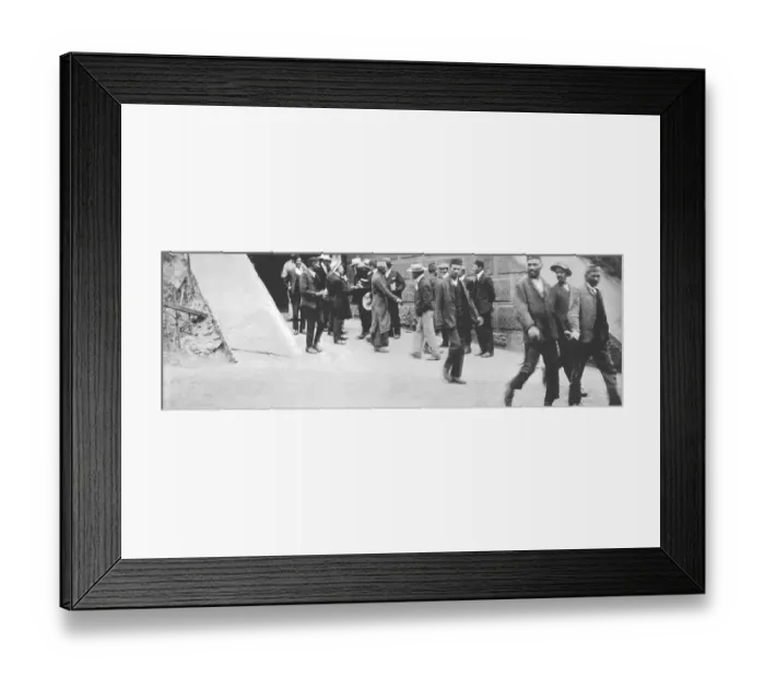 Framed Print : Passive resisters getting released from Johannesburg Fort Prison, South Africa, January 1908 Mahatma Gandhi, first imprisonment, Africa