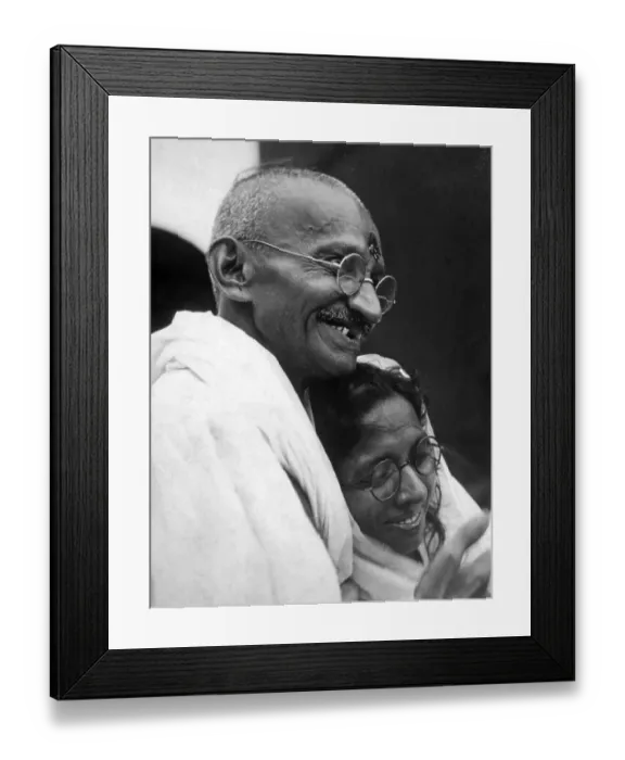 Framed Print : Mahatma gandhi with maneen patel before departure to europe in Mumbai at Maharashtra, India, Asia Framed Print : Mahatma gandhi with maneen patel before departure to europe in Mumbai at Maharashtra, India, Asia