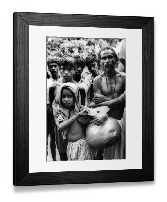 Framed Print : Bangladesh refugees on arrival at Tripura, 1971