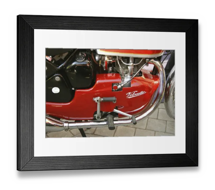 Framed Print : Motorcycles, Vintage Bike, engine of 1956 Velocette Framed Print : Motorcycles, Vintage Bike, engine of 1956 Velocette