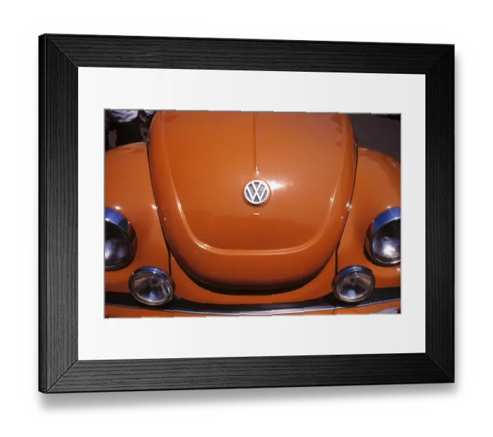 Framed Print : 1966 volkswagen vintage car, india