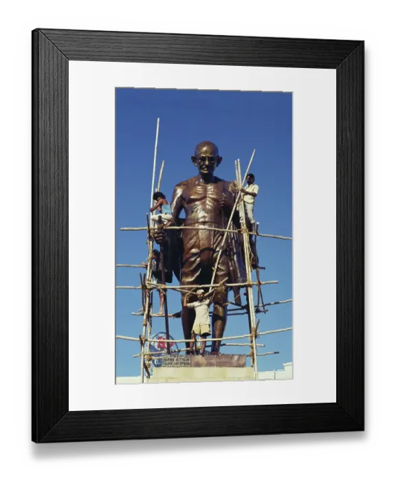 Framed Print : Mahatma Gandhi statue work in progress
